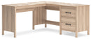 Battelle - Tan - 60" Home Office Desk With Return