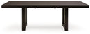 Neymorton - Dark Grayish Brown - Rectangular Dining Room Butterfly Extension Table