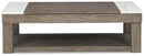 Loyaska - Grayish Brown / White - Lift Top Cocktail Table