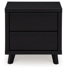 Danziar - Black - Two Drawer Night Stand