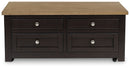 Drazmine - Brown - Lift Top Cocktail Table