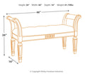 Realyn - Antique White - Accent Bench
