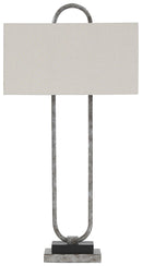 Bennish - Antique Silver Finish - Metal Table Lamp