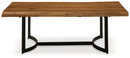 Fortmaine - Brown / Black - Rectangular Cocktail Table