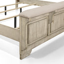 New Classic Furniture Ashland Queen Panel Bed in Rustic White