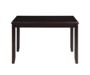 GIA 5PC 48" RECT. DINING TABLE & 4 CHAIRS-EBONY