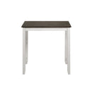 HESTON 36" STORAGE COUNTER TABLE SET W/2 CHAIRS-WHITE/GRAY