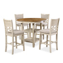 MITCHELL 5 PC COUNTER SET-TWO TONE BISQUE/BROWN