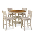 MITCHELL 5 PC COUNTER SET-TWO TONE BISQUE/BROWN
