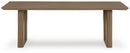 Serene Bay - Dark Brown - Rectangular Dining Table With Umbrella Option