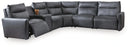 ModZ Power Reclining Sectional with Audio Console