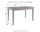 Parellen - Gray - Rectangular Dining Room Table