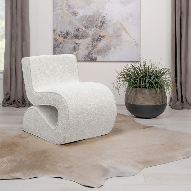 Ronea - Boucle Upholstered Armless Curved Chair