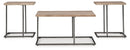 Albreane - Grayish Brown / Black - Occasional Table Set (Set of 3)