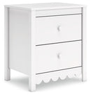 Hallityn - White - Two Drawer Night Stand