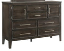 New Classic Furniture Andover 6 Drawer Dresser in Nutmeg