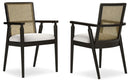 Galliden - Black - Dining Upholstered Arm Chair (Set of 2)