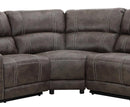 New Classic Furniture Calhoun 3pc Reclining Sectional in Walnut