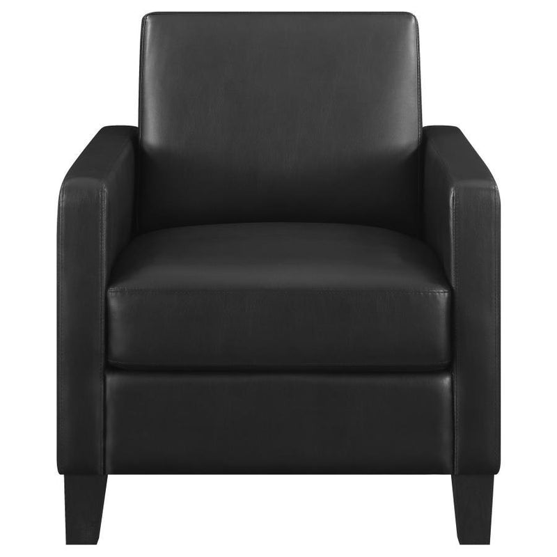 Julio - Upholstered Track Arm Accent Chair - Black