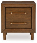 Lyncott - Brown - Two Drawer Night Stand