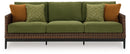 Horizon Hall - Brown / Green - Sofa With Cushion