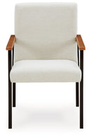 Dressonni - Brown - Dining Upholstered Arm Chair (Set of 2)