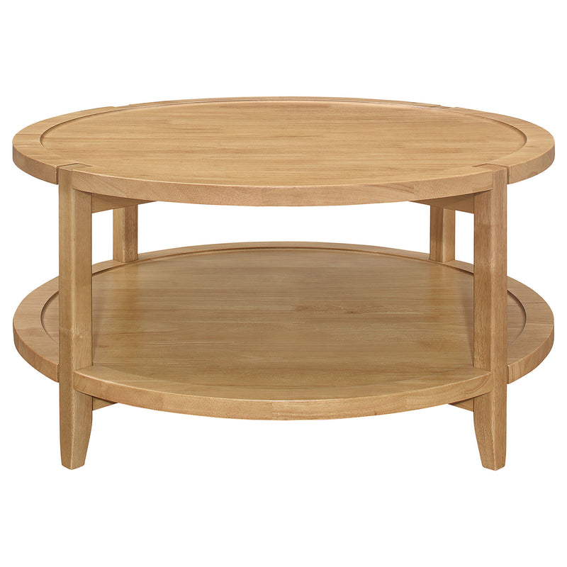 Camillo - Round Solid Wood Coffee Table - Maple