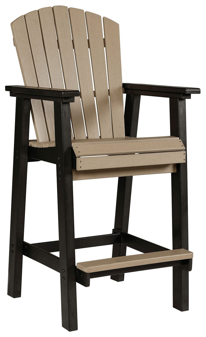 Fairen Trail - Black / Driftwood - Tall Barstool (Set of 2)