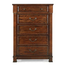 New Classic Furniture Providence 5 Drawer Lift Top Chest in Dark Oak