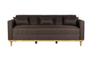 AIDEN SOFA W/3 THROW PILLOWS-CHOCOLATE