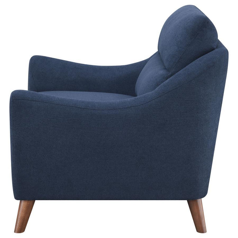 Gano - Upholstered Sloped Arm Accent Chair - Navy Blue