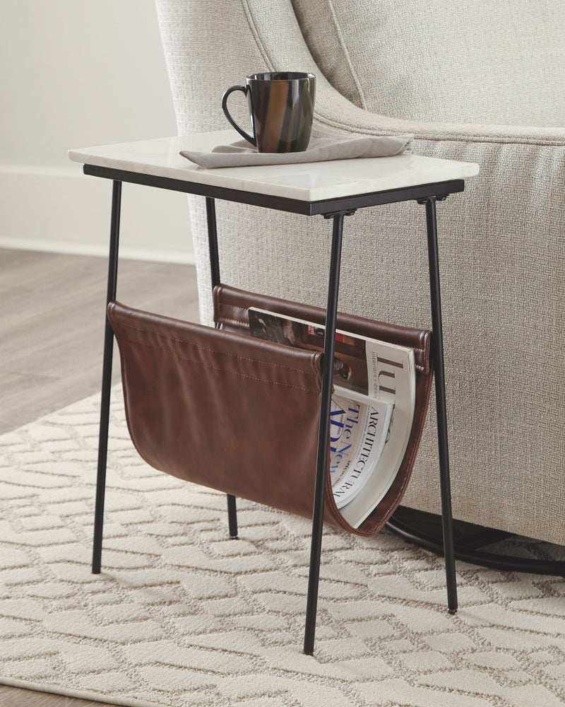 Etanbury - Brown / Black / White - Accent Table