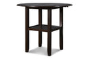 GIA 42" COUNTER DROP LEAF TABLE W/2 CHAIRS-EBONY
