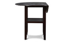 GIA 42" COUNTER DROP LEAF TABLE W/2 CHAIRS-EBONY