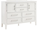 New Classic Furniture Andover 6 Drawer Dresser in White