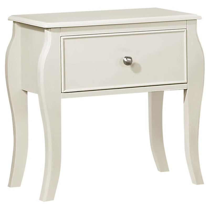 Dominique - 1-Drawer Youth Nightstand - Cream White