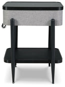 Jorvalee - Gray / Black - Accent Table with Speaker