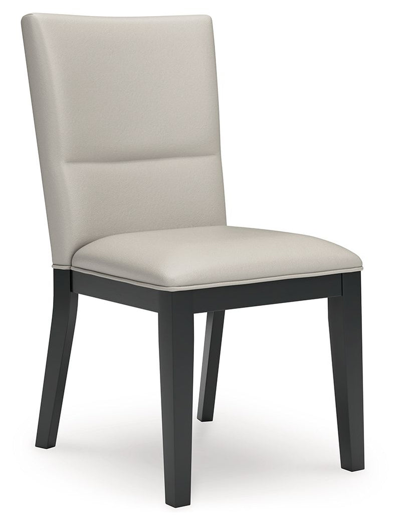 Glinari - Taupe / Black - Dining Upholstered Side Chair (Set of 2)