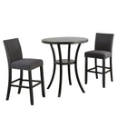 CRISPIN 36" ROUND BAR TABLE-SMOKE
