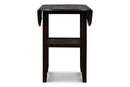 GIA 42" COUNTER DROP LEAF TABLE W/2 CHAIRS-EBONY
