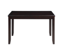 GIA 5PC 48" RECT. DINING TABLE & 4 CHAIRS-EBONY