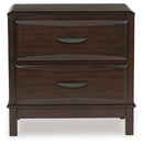Vanmore - Dark Brown - Two Drawer Night Stand