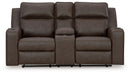 Lavenhorne - Granite - Dbl Rec Loveseat W/Console