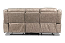 New Classic Furniture Roswell Dual Recliner Sofa in Pewter