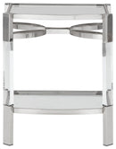 Chaseton - Clear / Silver Finish - Accent Table