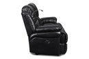 FLYNN CONSOLE LOVESEAT W/READING LIGHT, PWR FR- BLACK