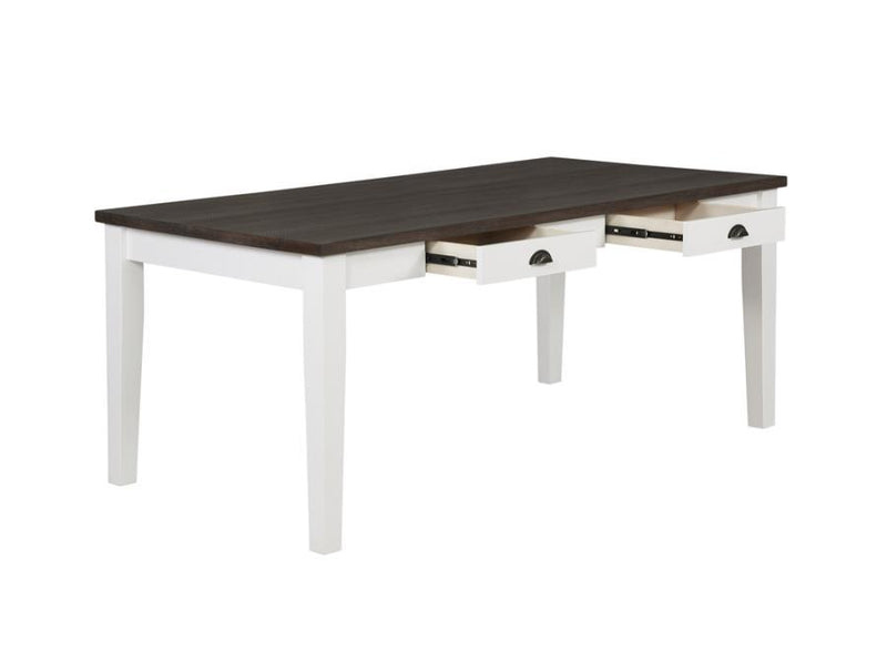 Kingman - 4-Drawer Dining Table - Distressed White