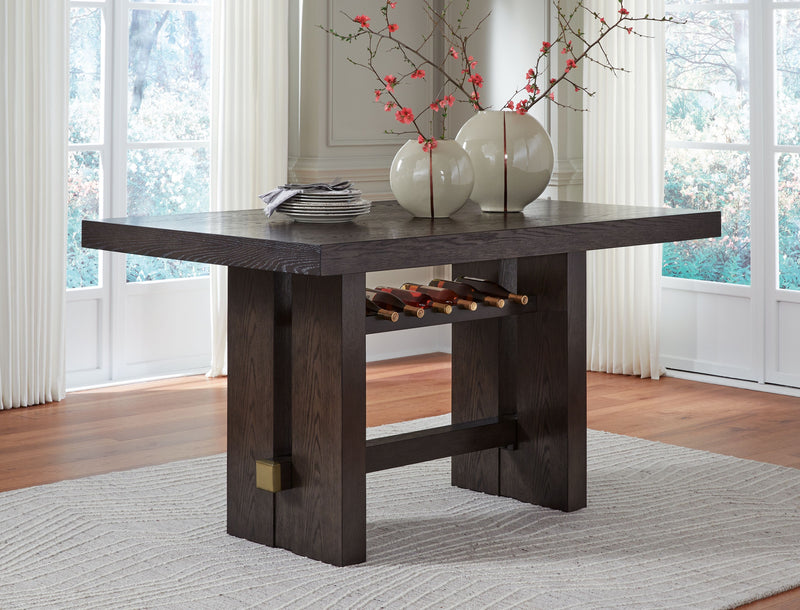 Burkhaus - Dark Brown - Rectangular Dining Room Counter Table