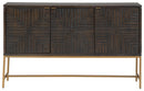 Elinmore - Brown / Gold Finish - Accent Cabinet