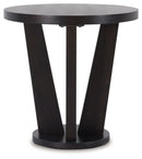 Chasinfield - Dark Brown - Round End Table